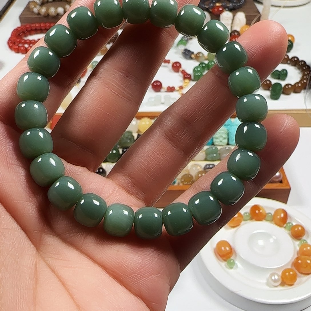 和田玉未镶嵌手链