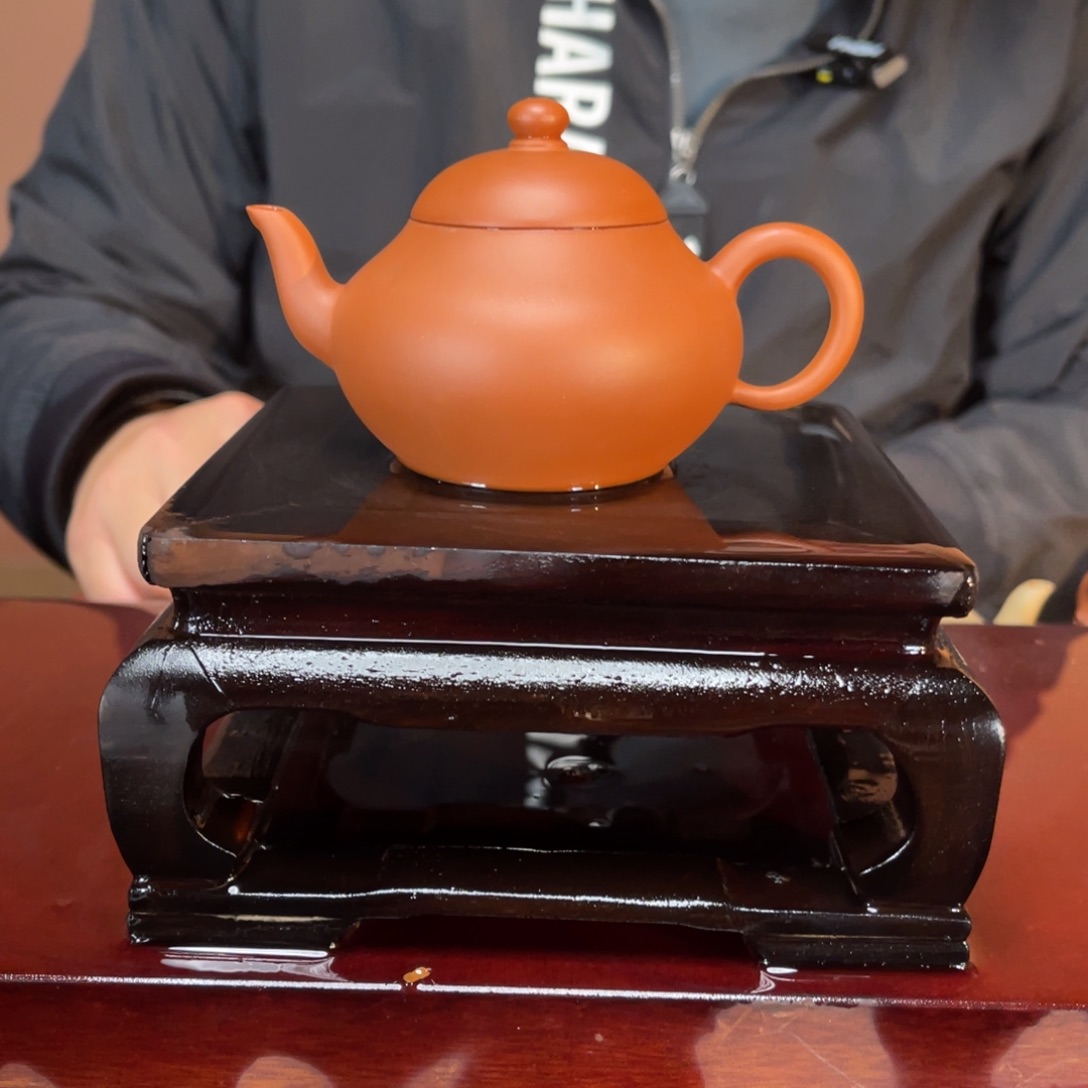 紫砂茶壶高端130cc生砂朱泥梨