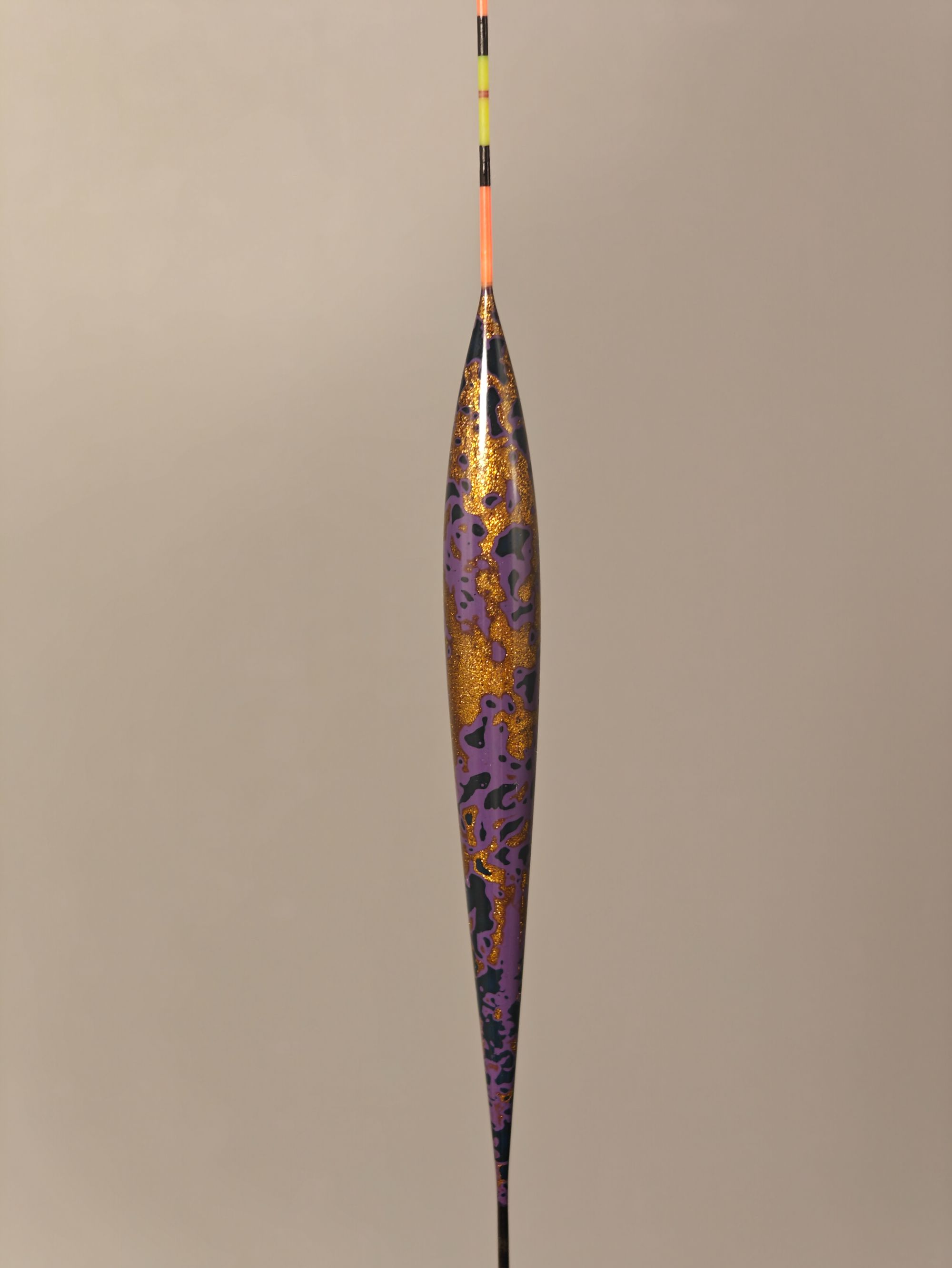 【 A57】紫黑金纯手工大漆芦苇漂黑坑爆护盘老板手工防爆线