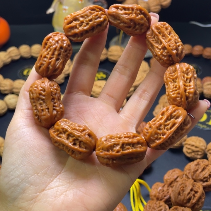 忘***白手串文玩核桃花生