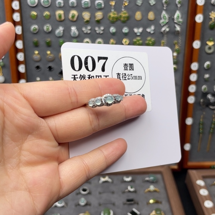 翡翠银S925镶嵌戒指