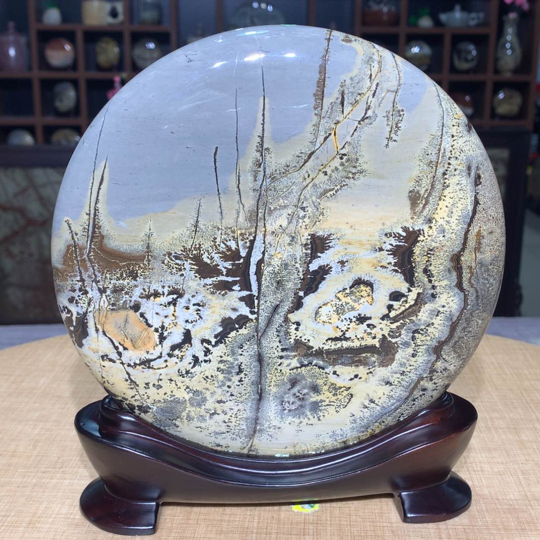 紫砂广西国画石，收藏观赏