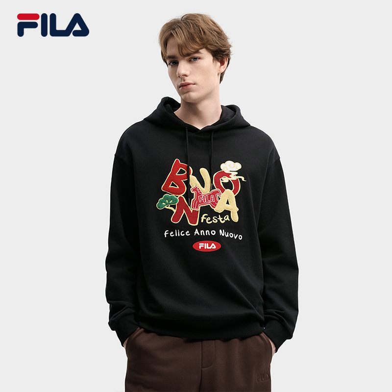 Fila/斐乐男女同款情侣卫衣【马上起飞】新年春季新款时尚连帽卫衣