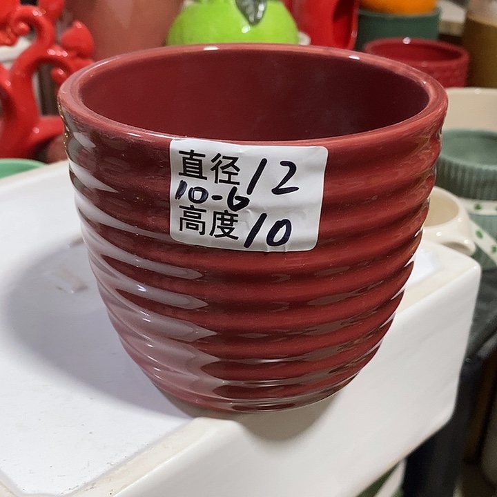 陶瓷花盆有孔 瑕疵介意勿拍 