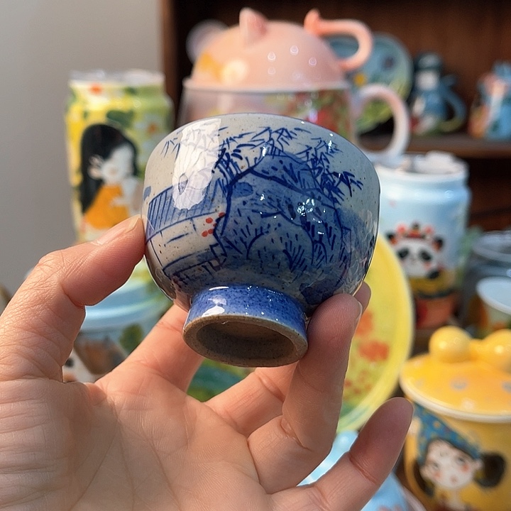 陶景德镇釉下手绘陶瓷 
