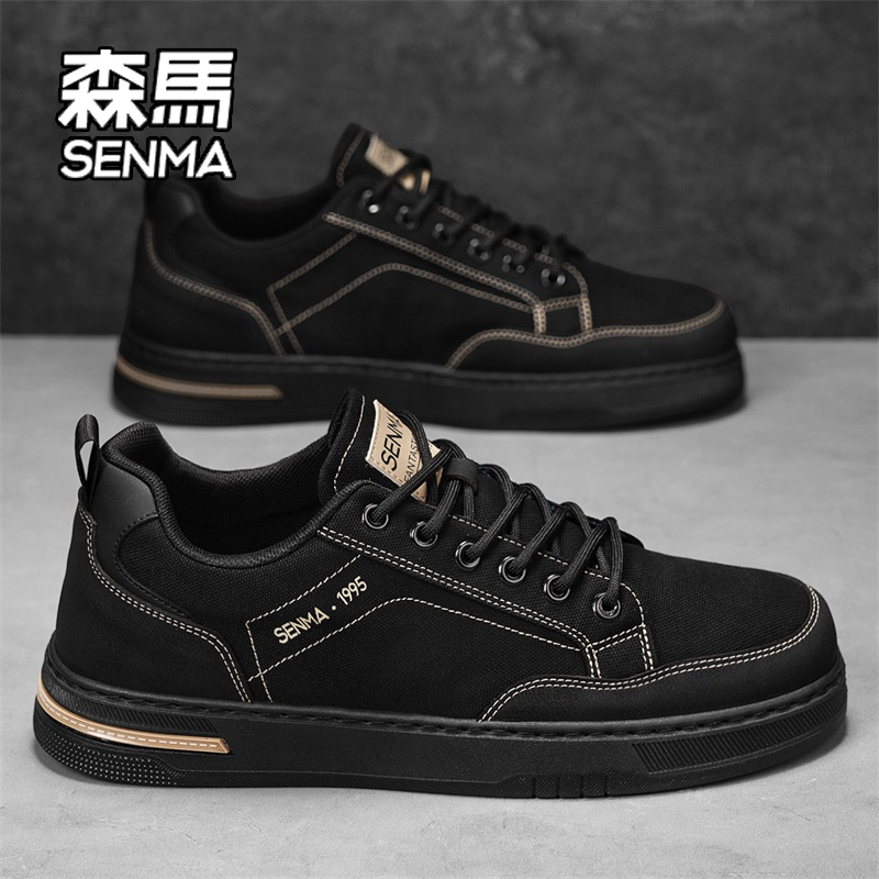 SENMA/森马板鞋男款冬季2026新款软底休闲鞋子厚底低帮潮流运动鞋
