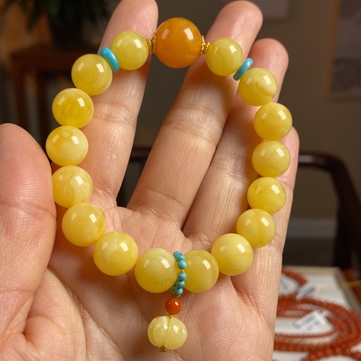 琥珀手链未镶嵌蜜蜡手串10