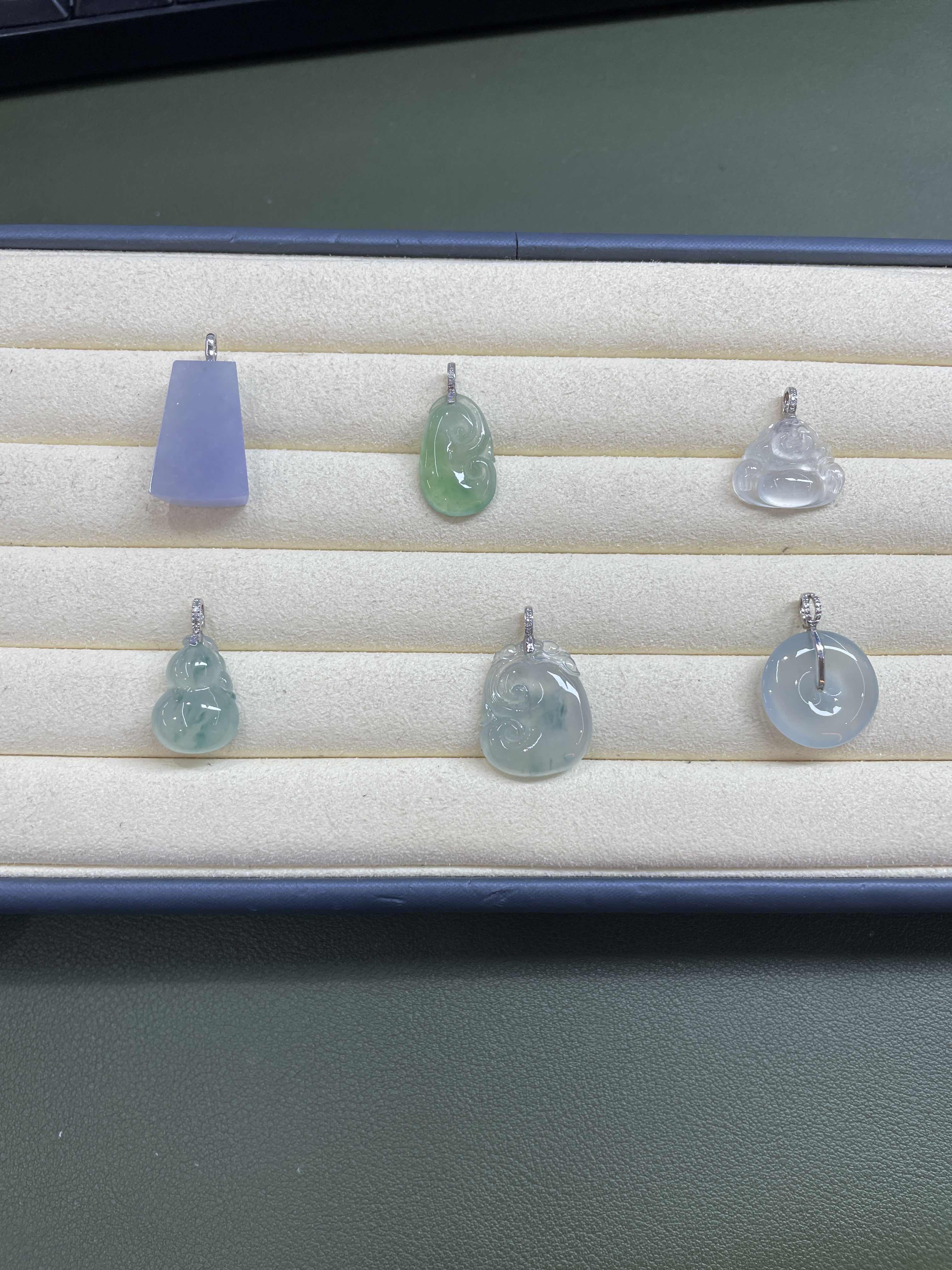 【小鱼严选彩虹盘】翡翠吊坠-18K金-多样性发其一JJ04|CXQ21