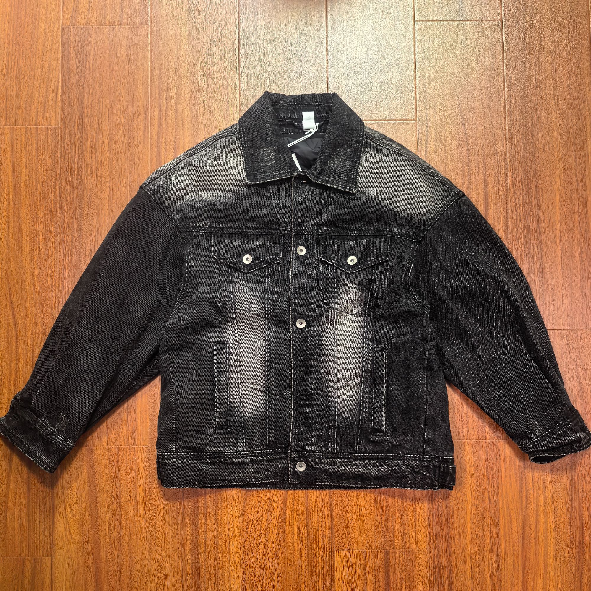 做旧可拆式内胆90绒牛仔羽绒服外套【11667】