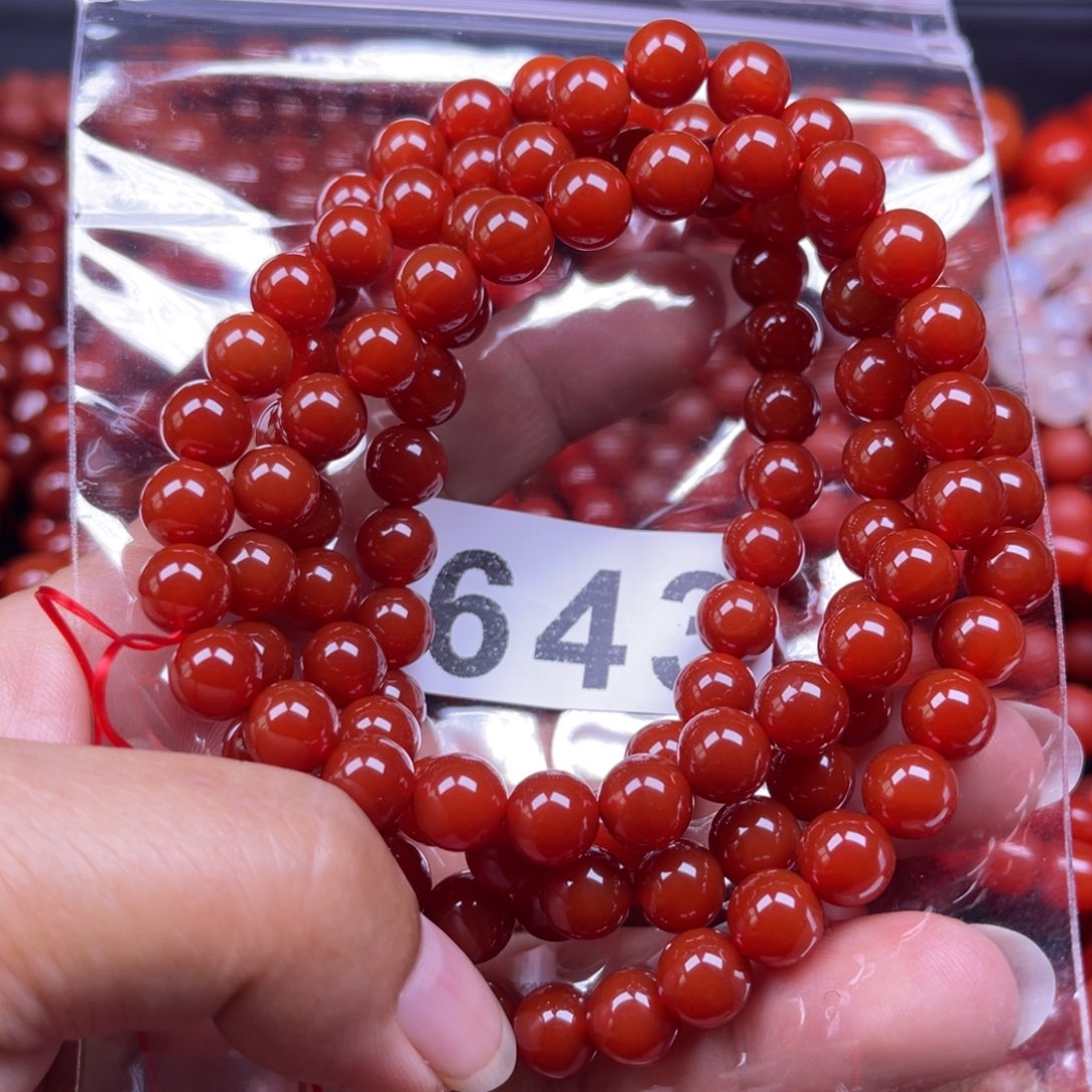 鑫***姐手链未镶嵌南红玛瑙