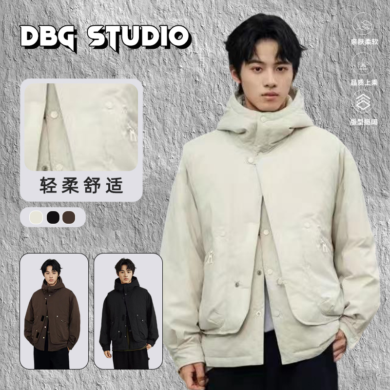 【杭派YS】柔雾格调情侣款多形态可脱卸马甲连帽长袖羽绒服86654