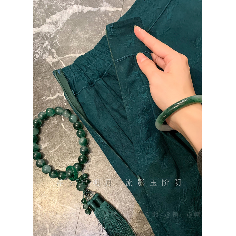 懒·江南「临风曲」新中式国风原创加厚棉麻提花马面裙