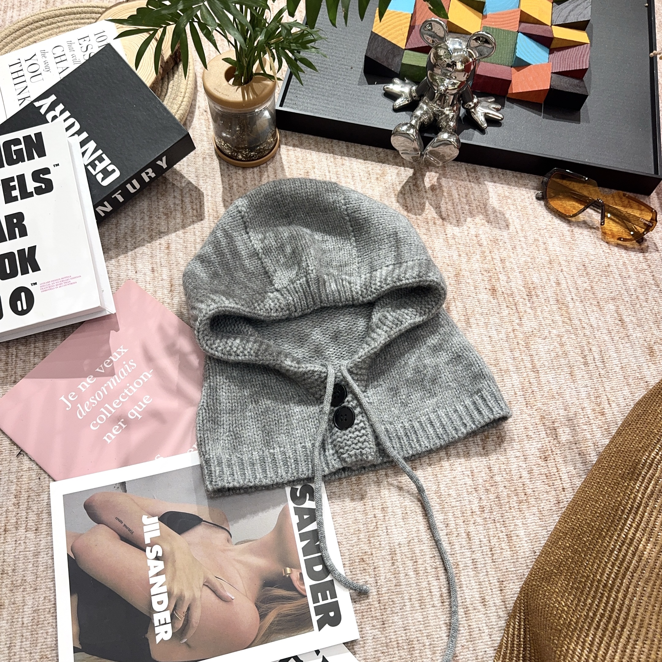 2025秋冬新款时尚百搭针织帽护耳帽5045