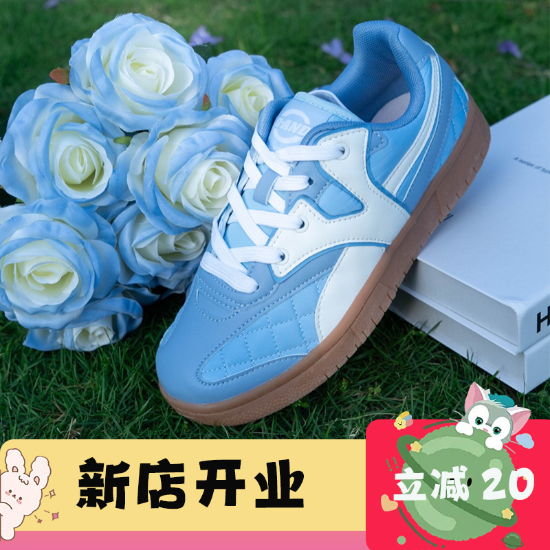 奇安达情侣2025新款夏季滑板蓝德训鞋厚底内男鞋运动休闲经典板鞋