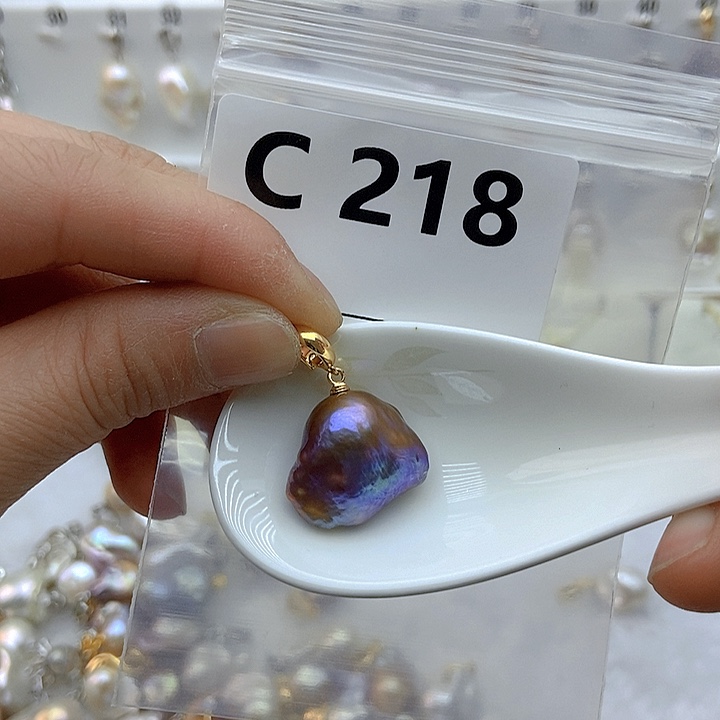 淡水珍珠颈饰银S925镶嵌