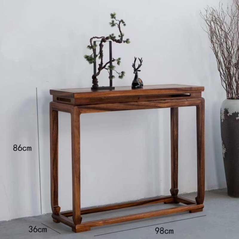 新中式南美胡桃木经典实木玄关