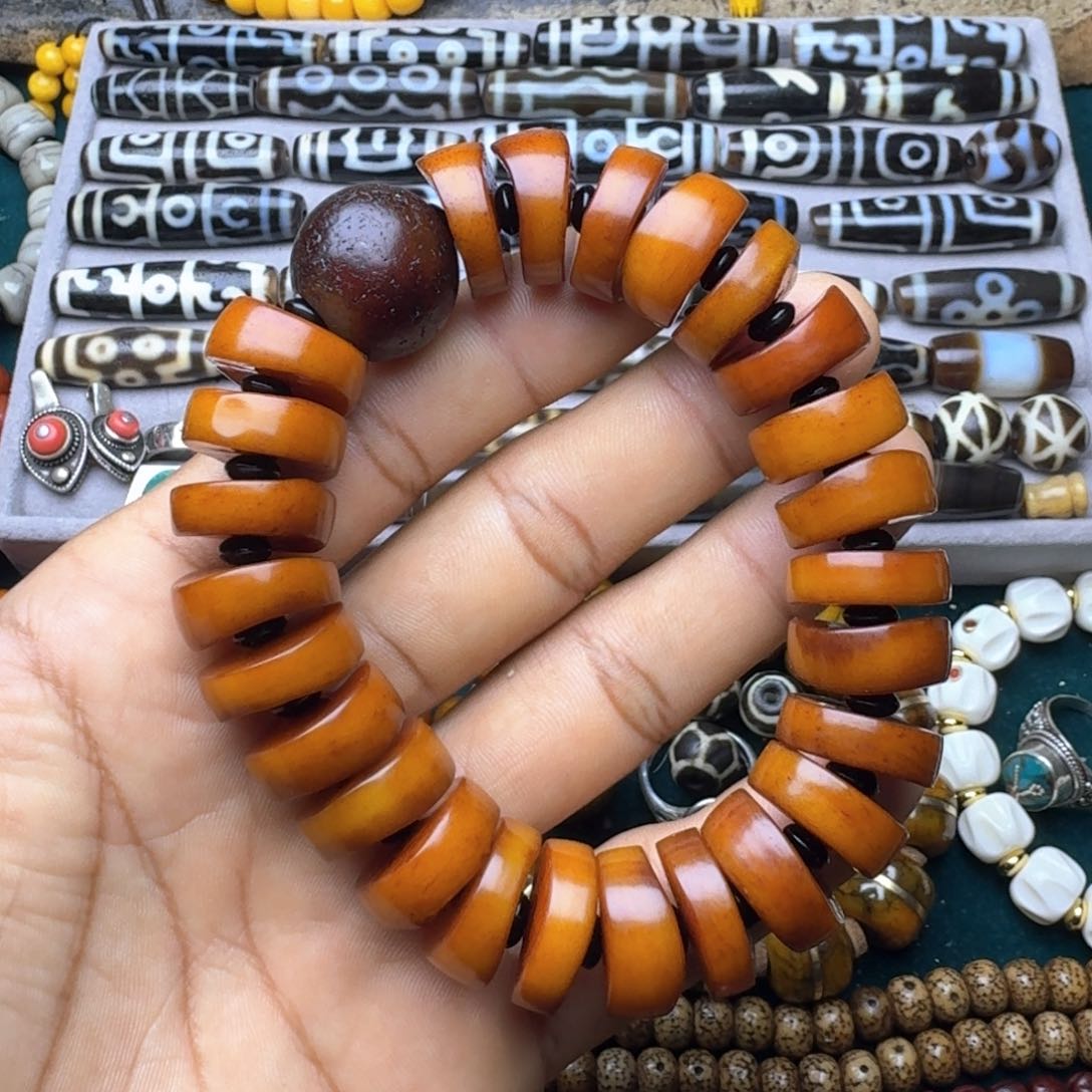 柏香籽/百香籽吊坠牦牛骨