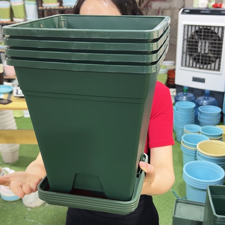 方盆口23高26军绿色4个带托