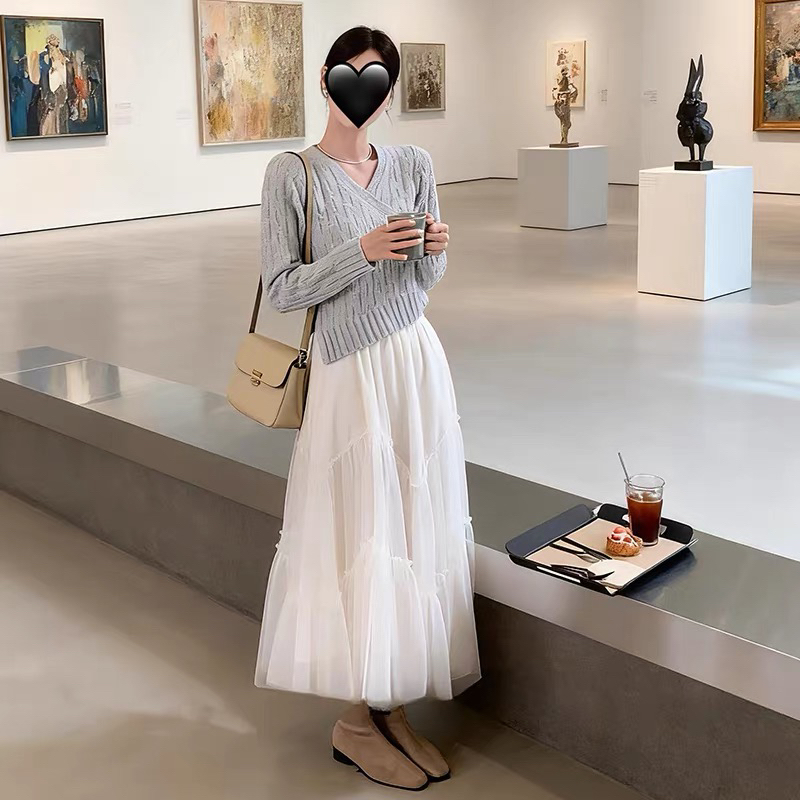 【月光香颂 skirt】浪漫飘逸蓬松显瘦网纱蛋糕裙