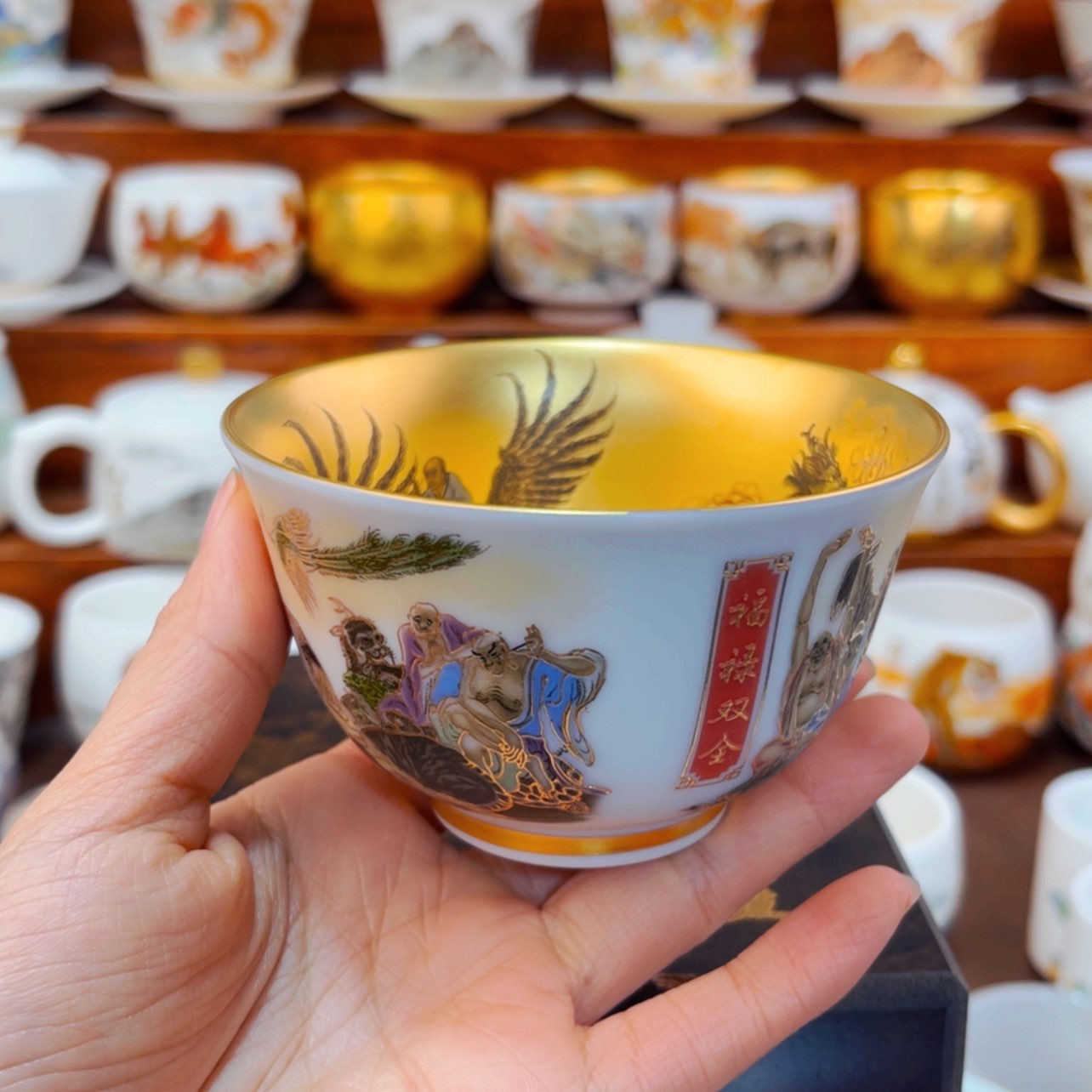 【闪购商品】高货羊脂玉瓷茶具