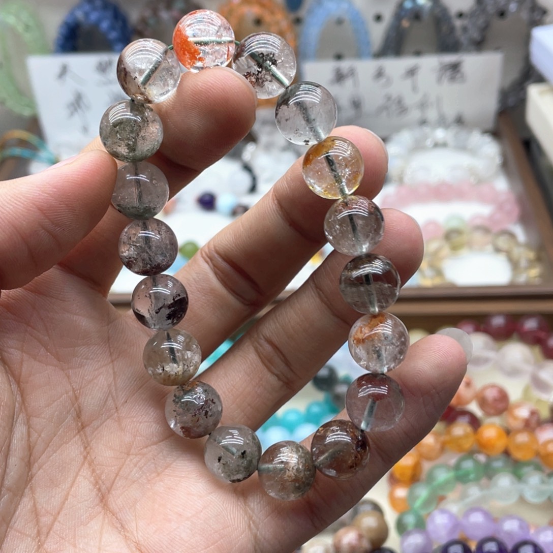 手链水晶未镶嵌12咪四季幽灵