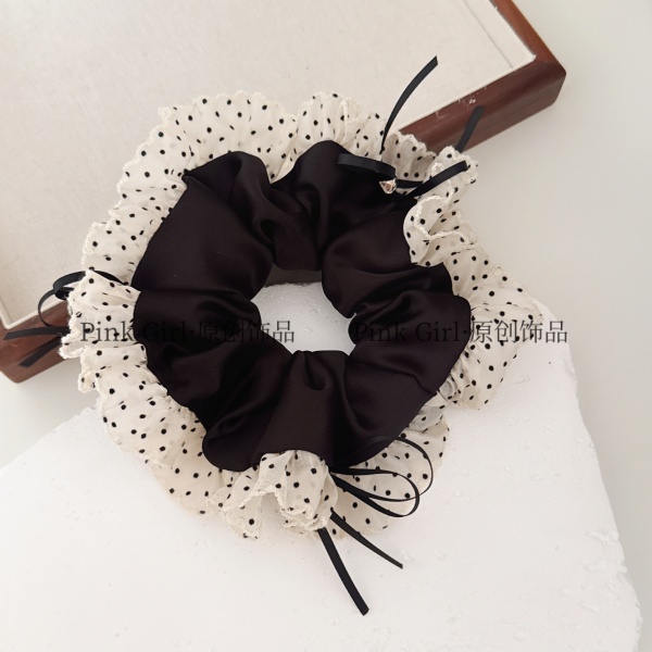 Pink Girl  Q981新款甜美蕾丝边大肠圈减龄气质发圈发饰