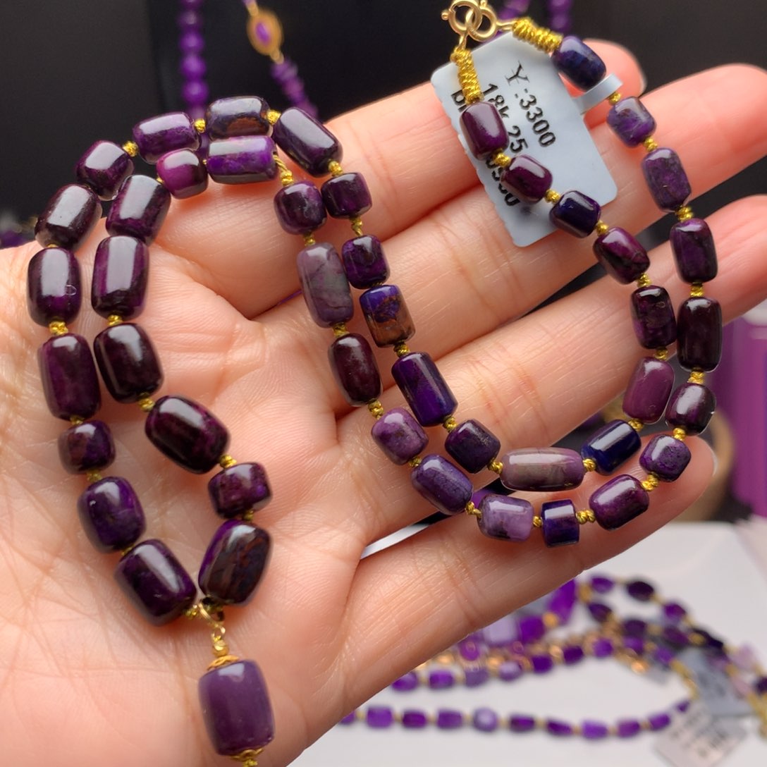 苏纪石（舒俱来）18K金镶嵌项链