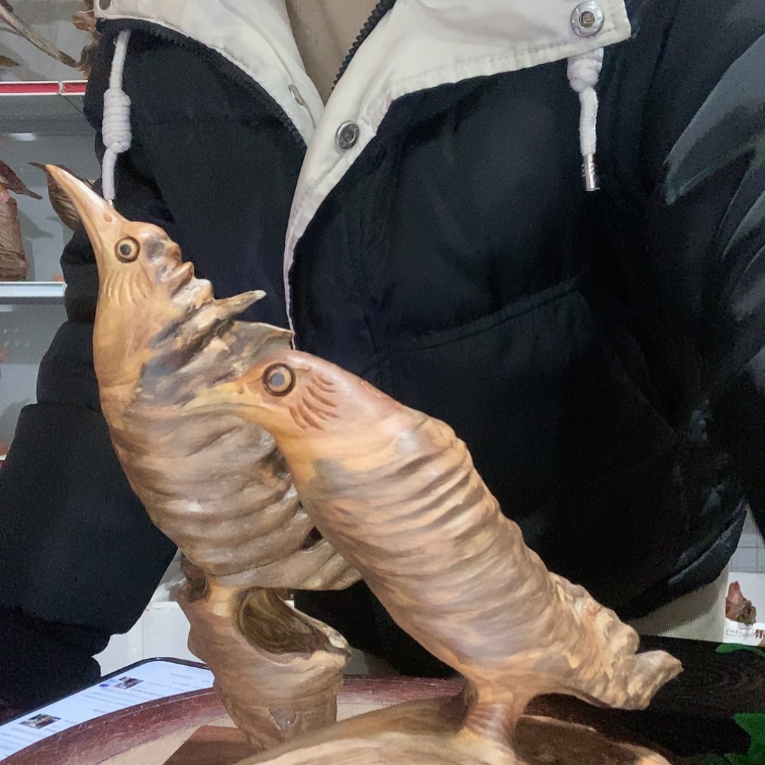 松木平**乐琥珀木自然精美摆件