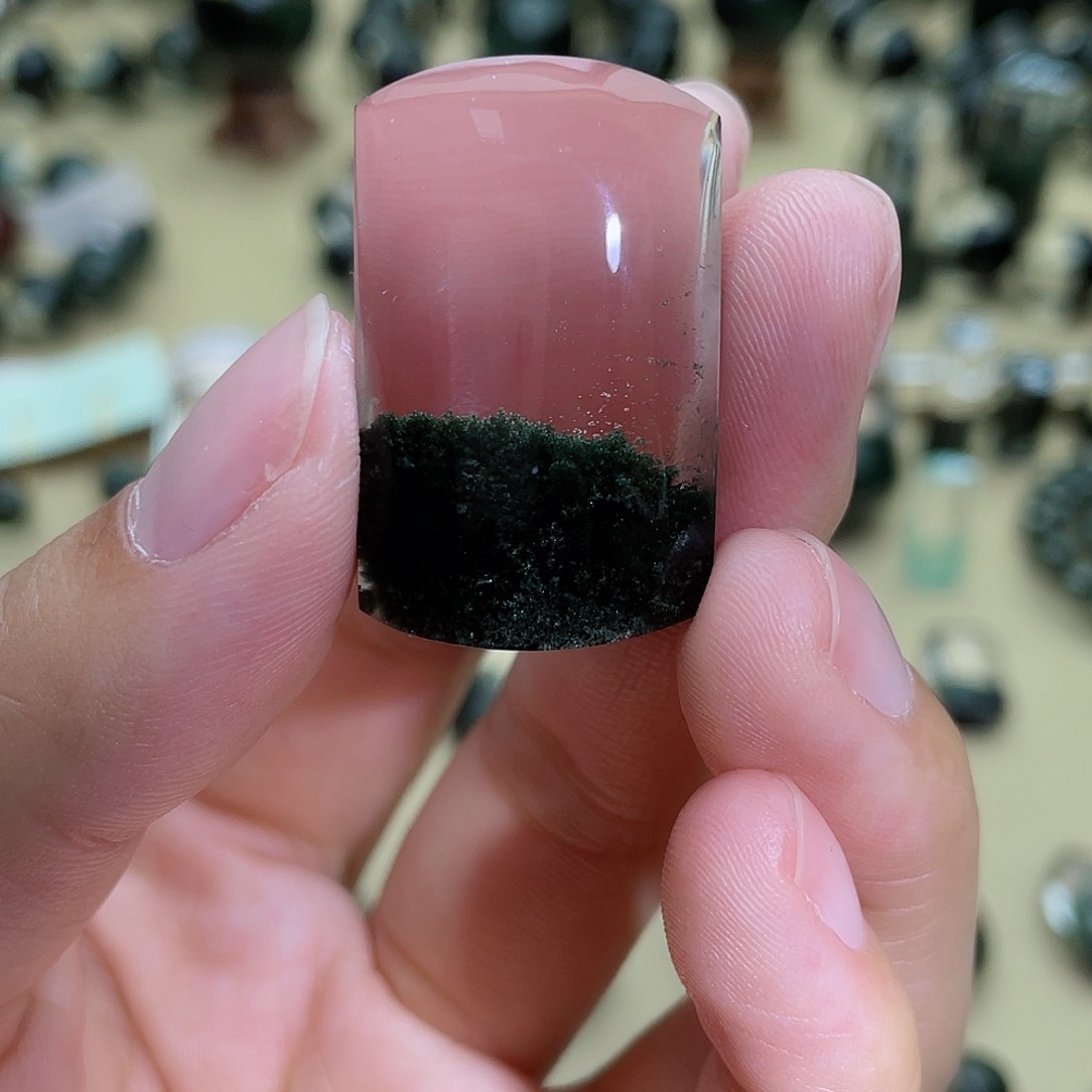 黄晶颈饰未镶嵌绿幽灵聚宝盆无事牌