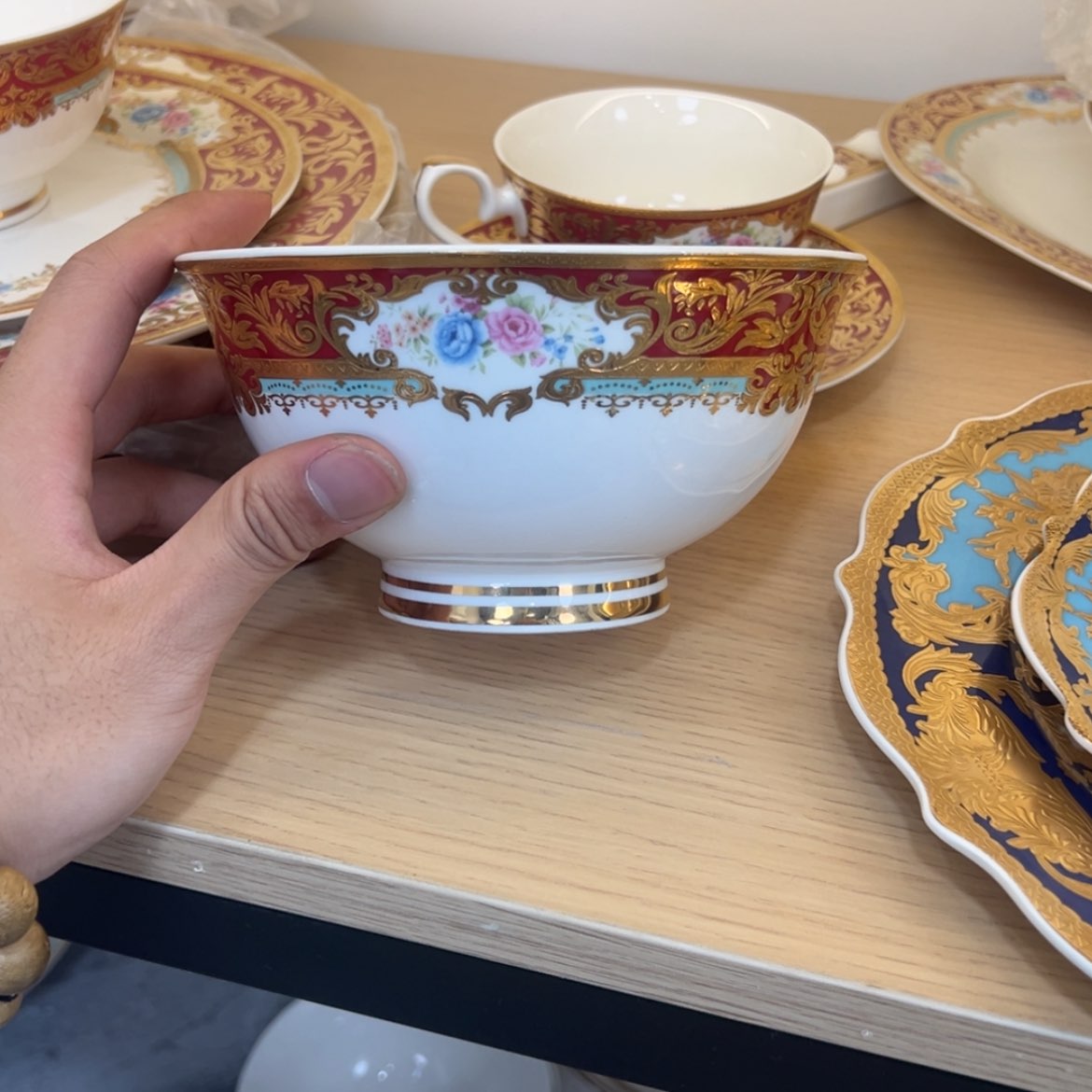 【闪购商品】瓷片6寸高脚碗一个一单福利价