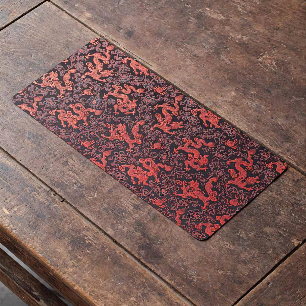 克克茶具 织锦刺绣双面防水茶席桌面茶具配件-3715