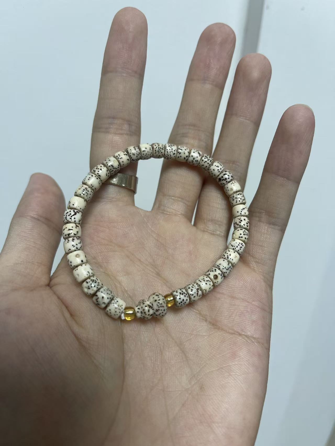 星月双圈手串.（无礼盒）