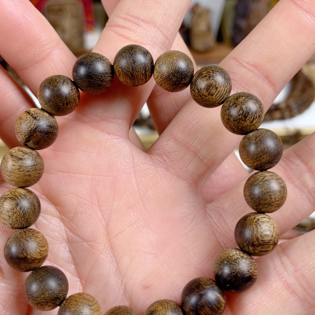 沉香手串越南芽庄白棋老料满瘤疤1.0