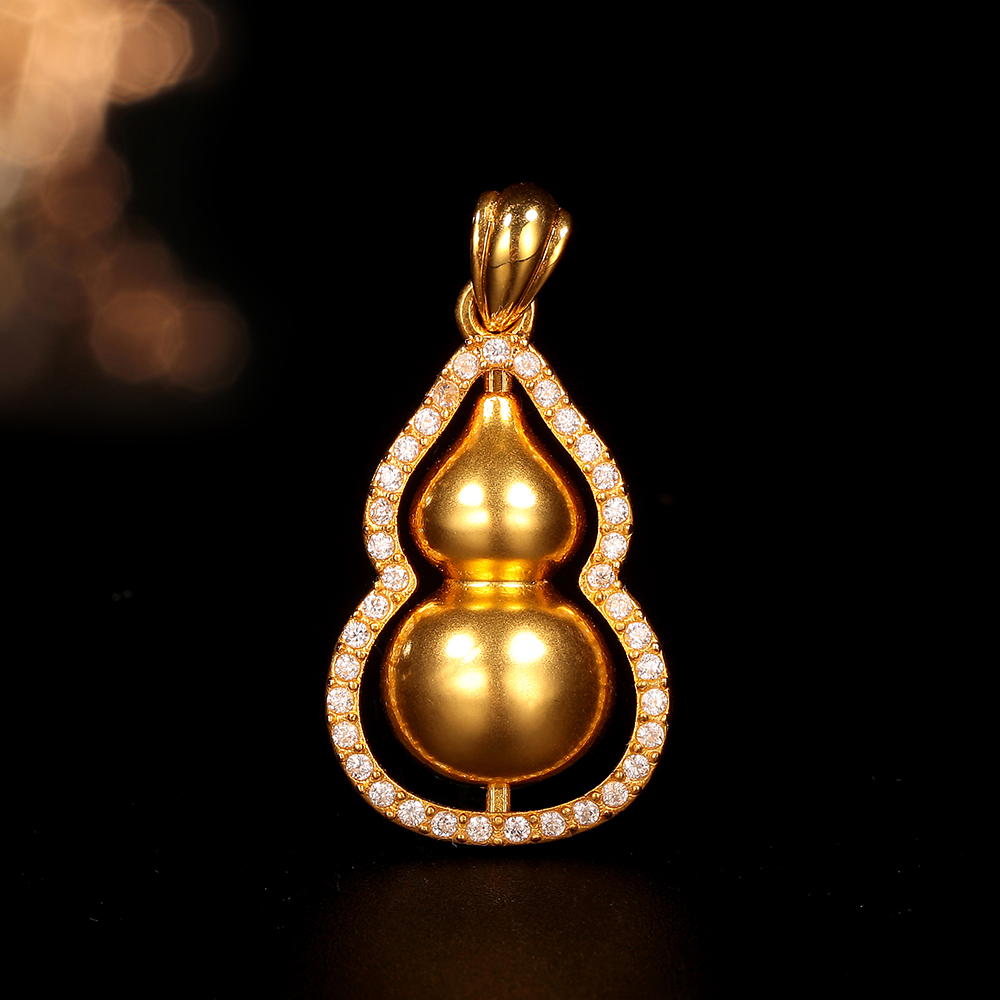 【倩倩专属】18k金大葫芦镂空滴流配件（不含链）
