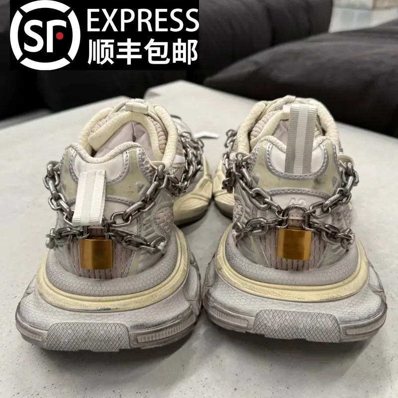 官方正品巴黎3XL复古九代做旧老爹鞋男女款休闲锁链厚底运动鞋潮