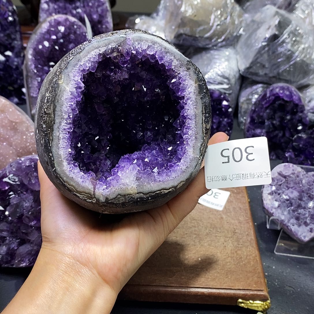 太***洋紫晶珠宝半成品未镶嵌