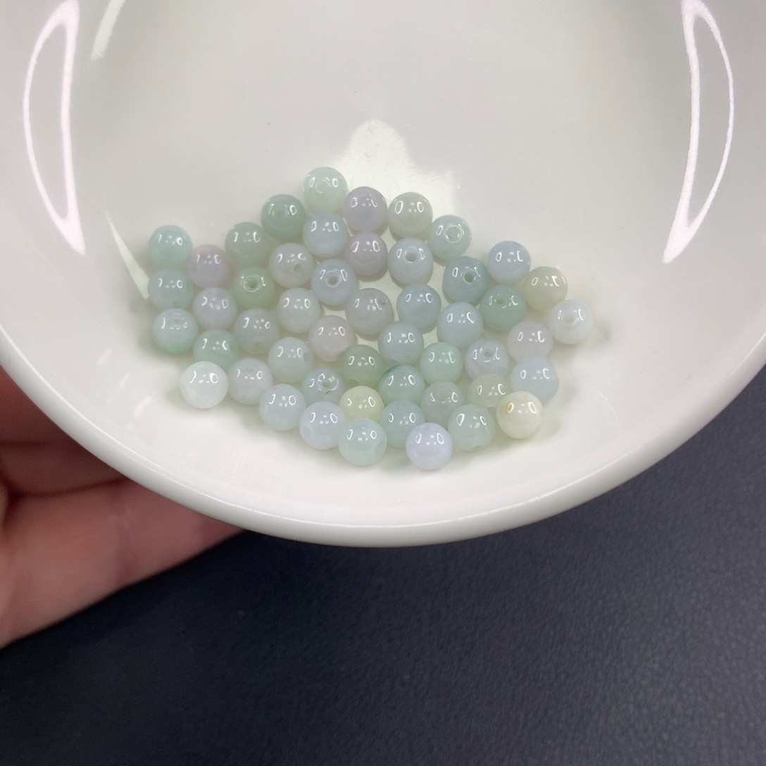 未镶嵌手链翡翠翡翠散珠多样性发一