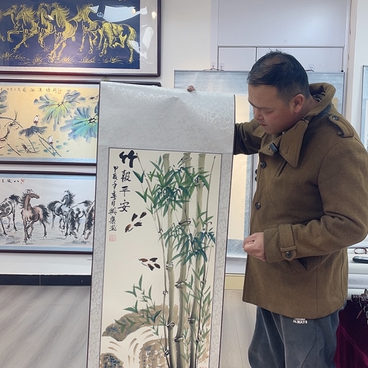 国画竹报平安111111