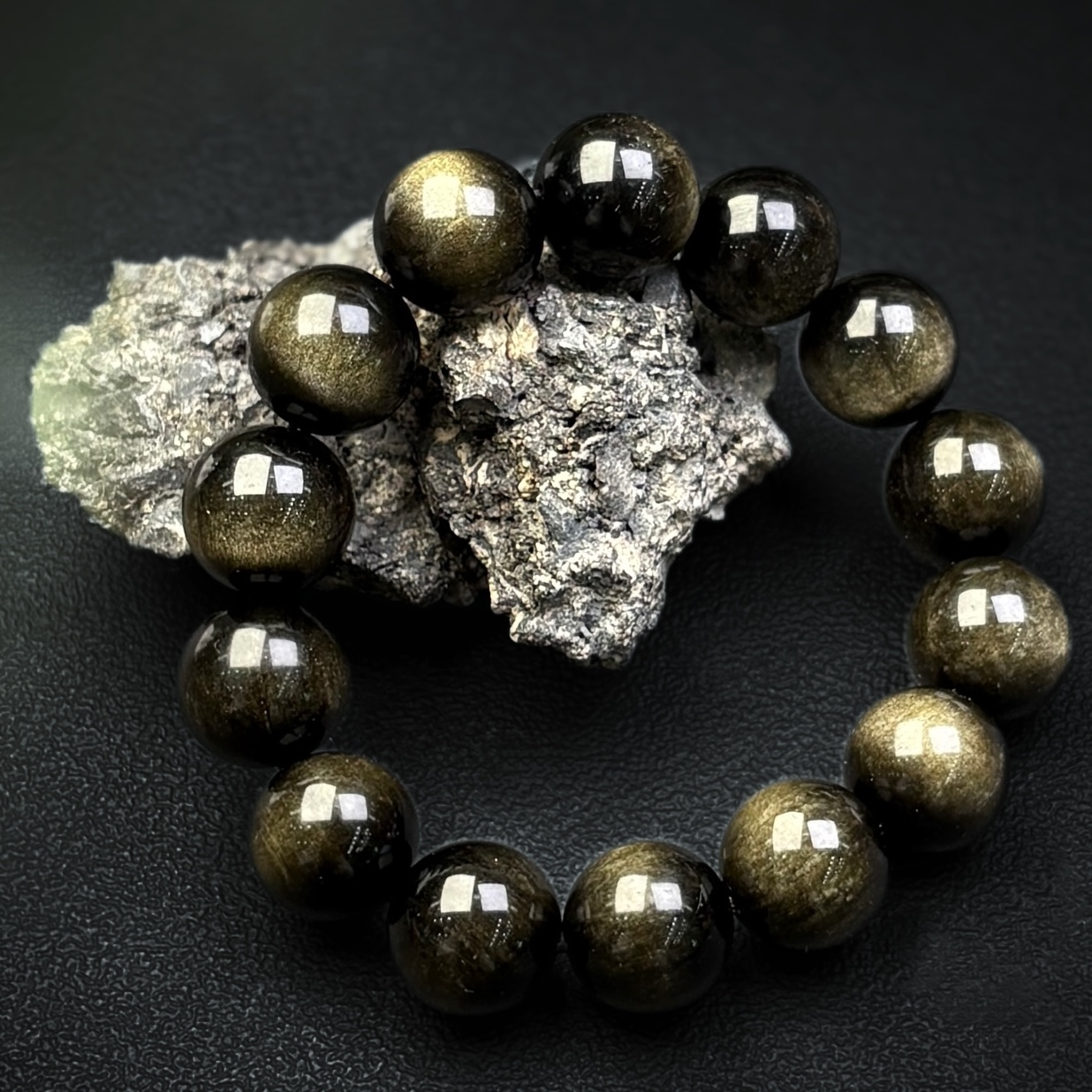 290015/黑曜石手串金耀大气款   多样性一件发