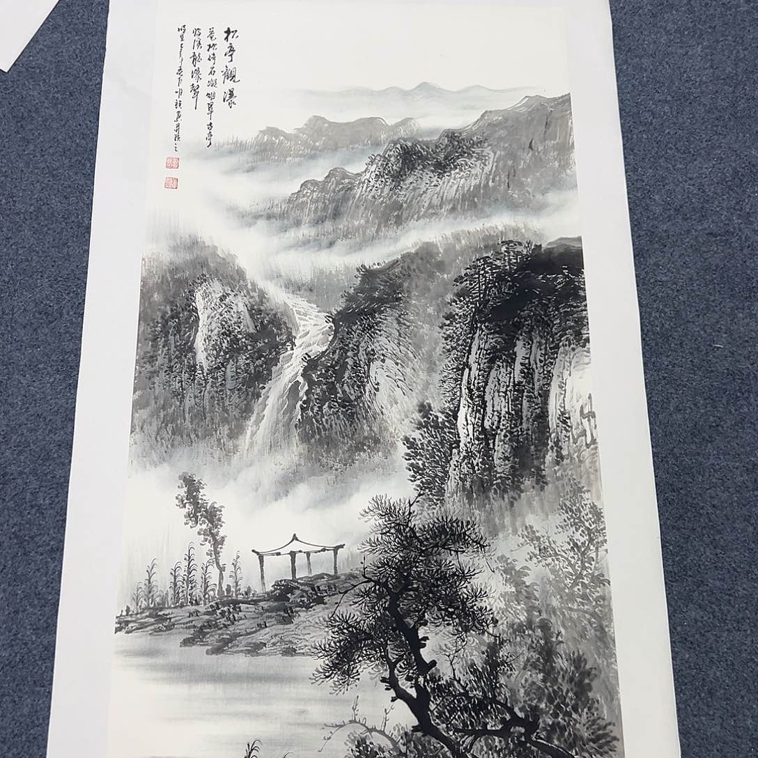国画国画作品多次参加