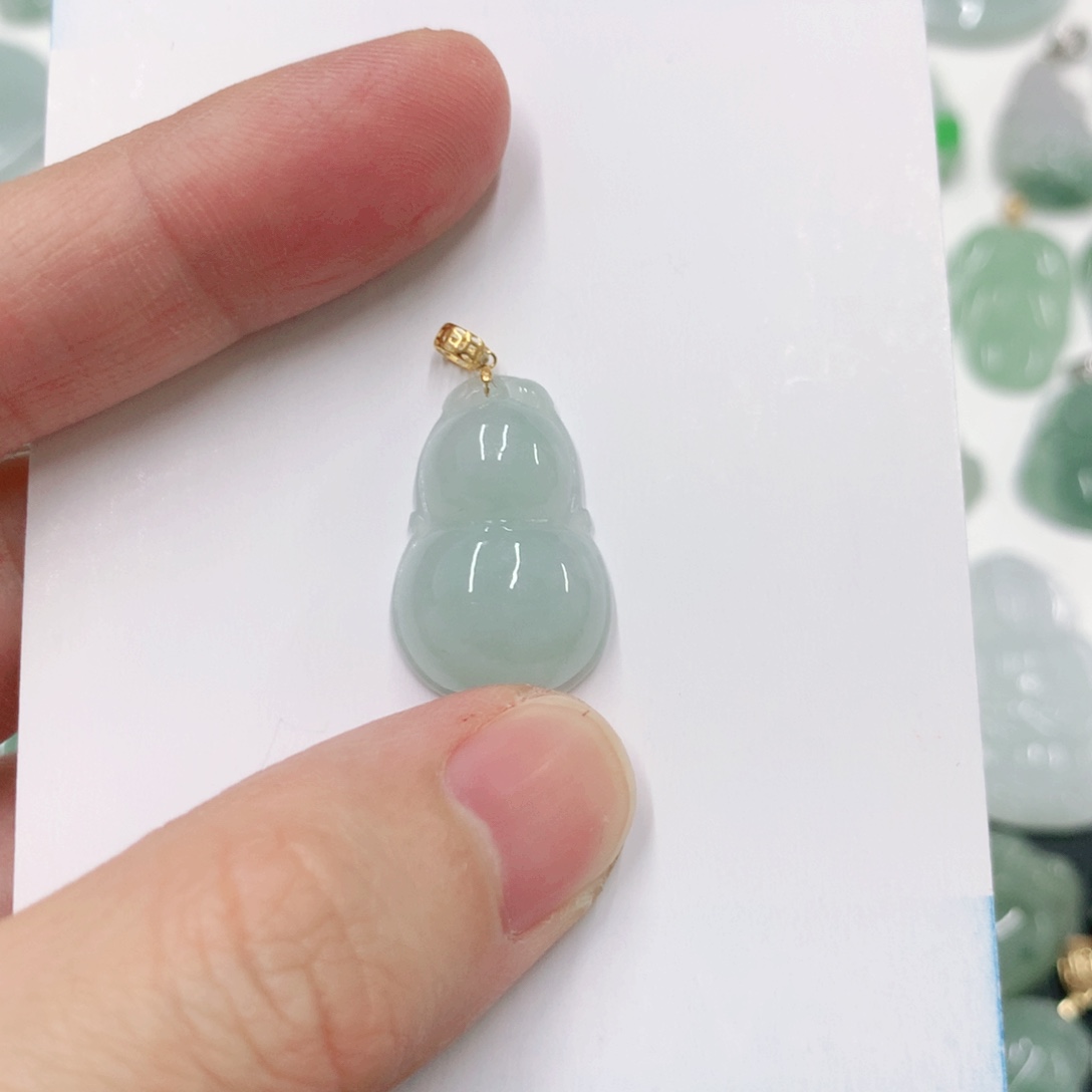 翡翠颈饰18K金镶嵌121212121212