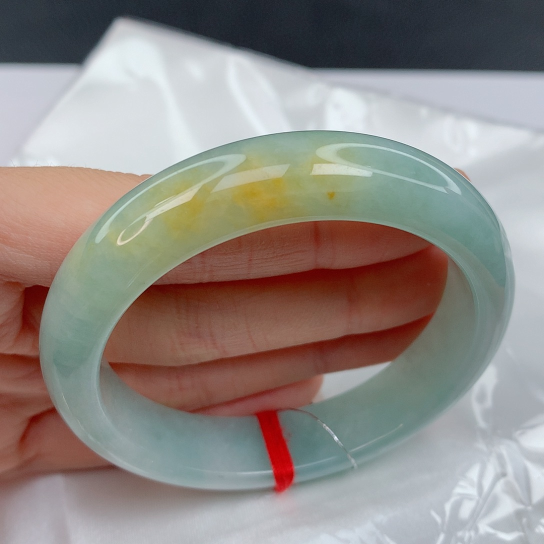 翡翠手镯未镶嵌53.8正圈