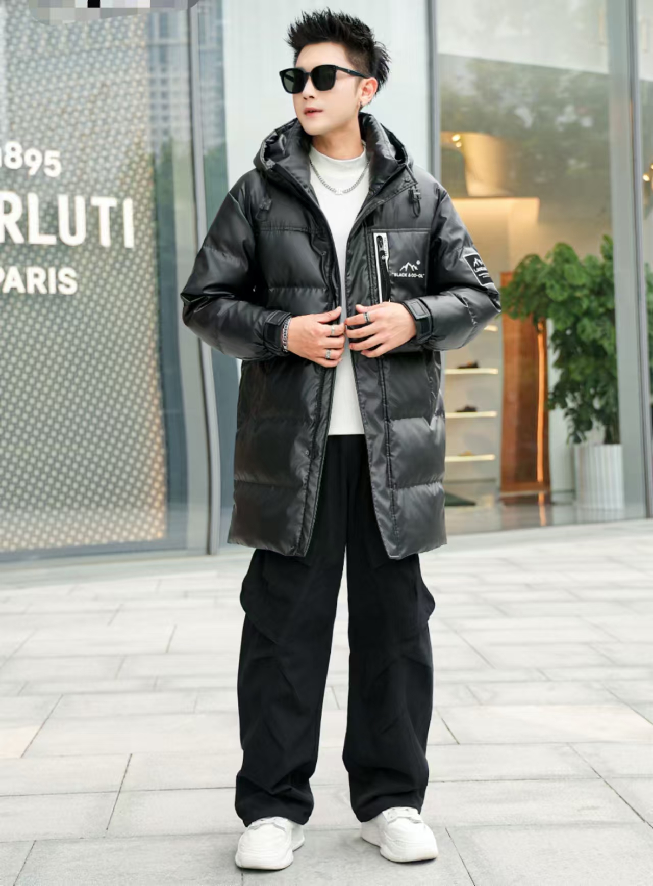 *9877#【炙热之火】冬季休闲时尚连帽外套-非标(无水洗标）