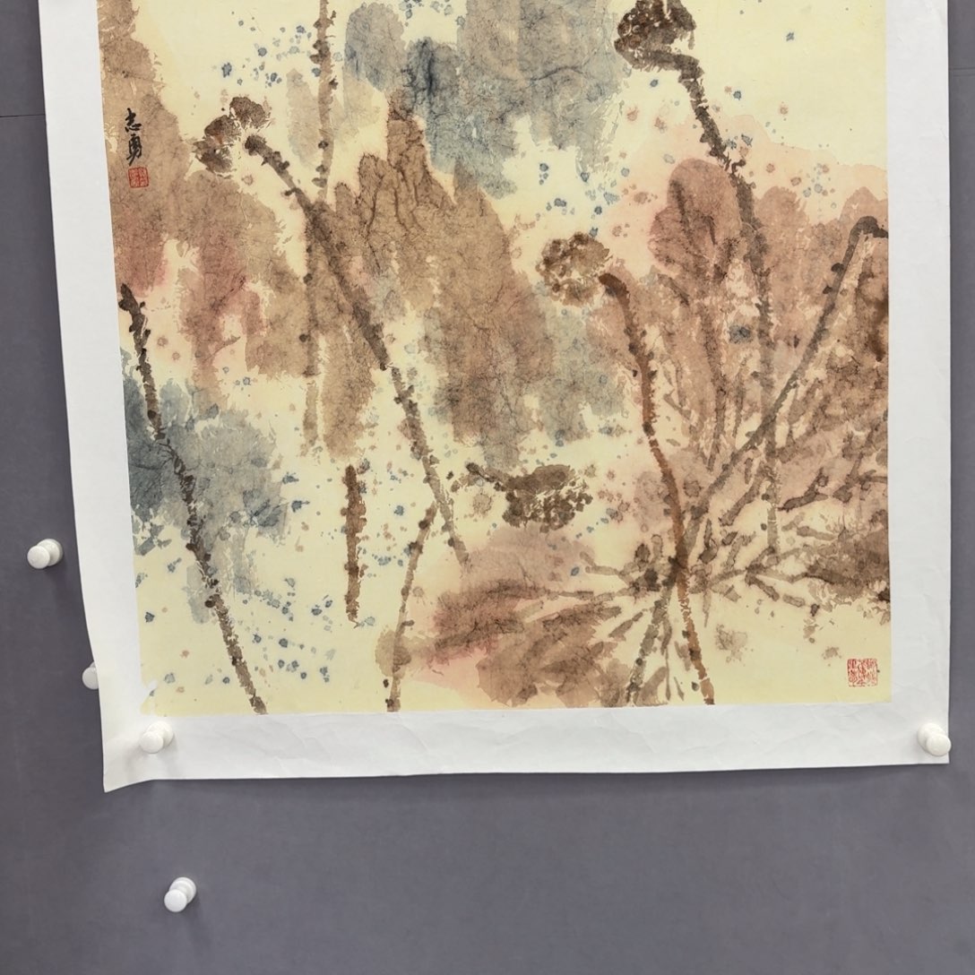 国画艺术家真人手绘