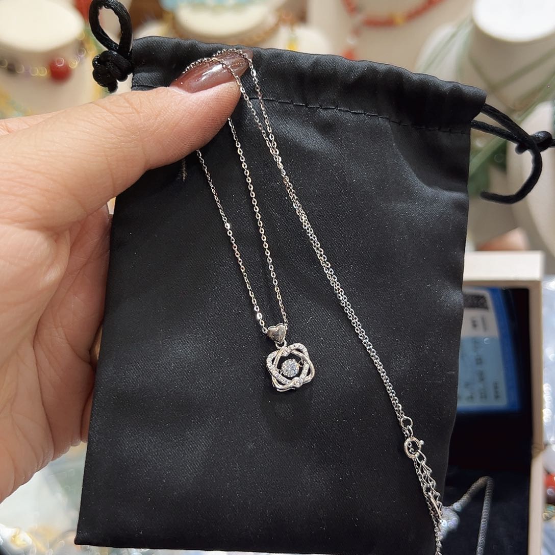 银S925镀金镶嵌颈饰玛瑙/玉髓婧*