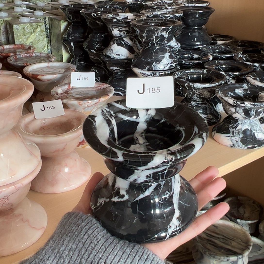 石材J185宝黑烛台香炉