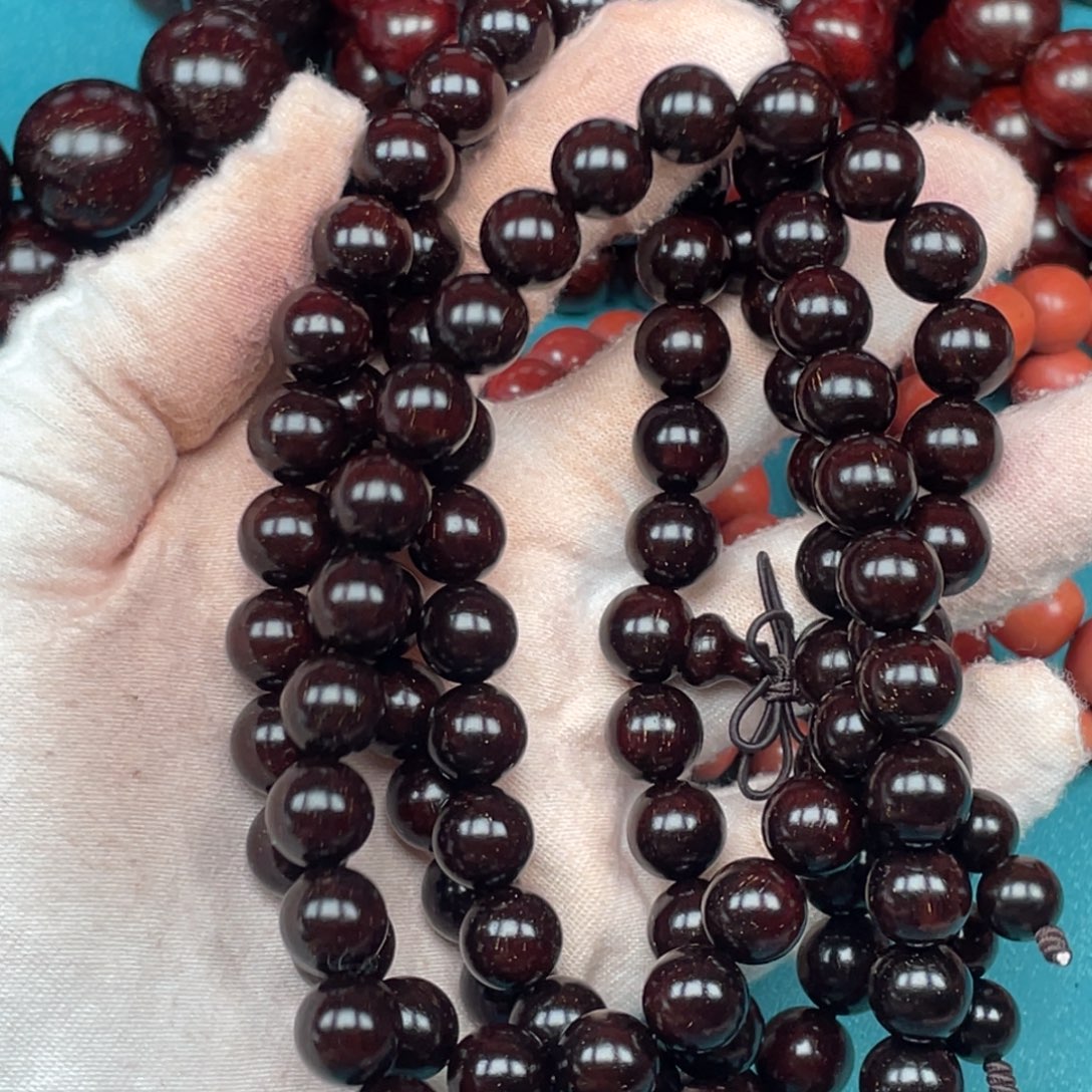 手串/手链小叶紫檀印度小叶紫檀1.0。108颗带星