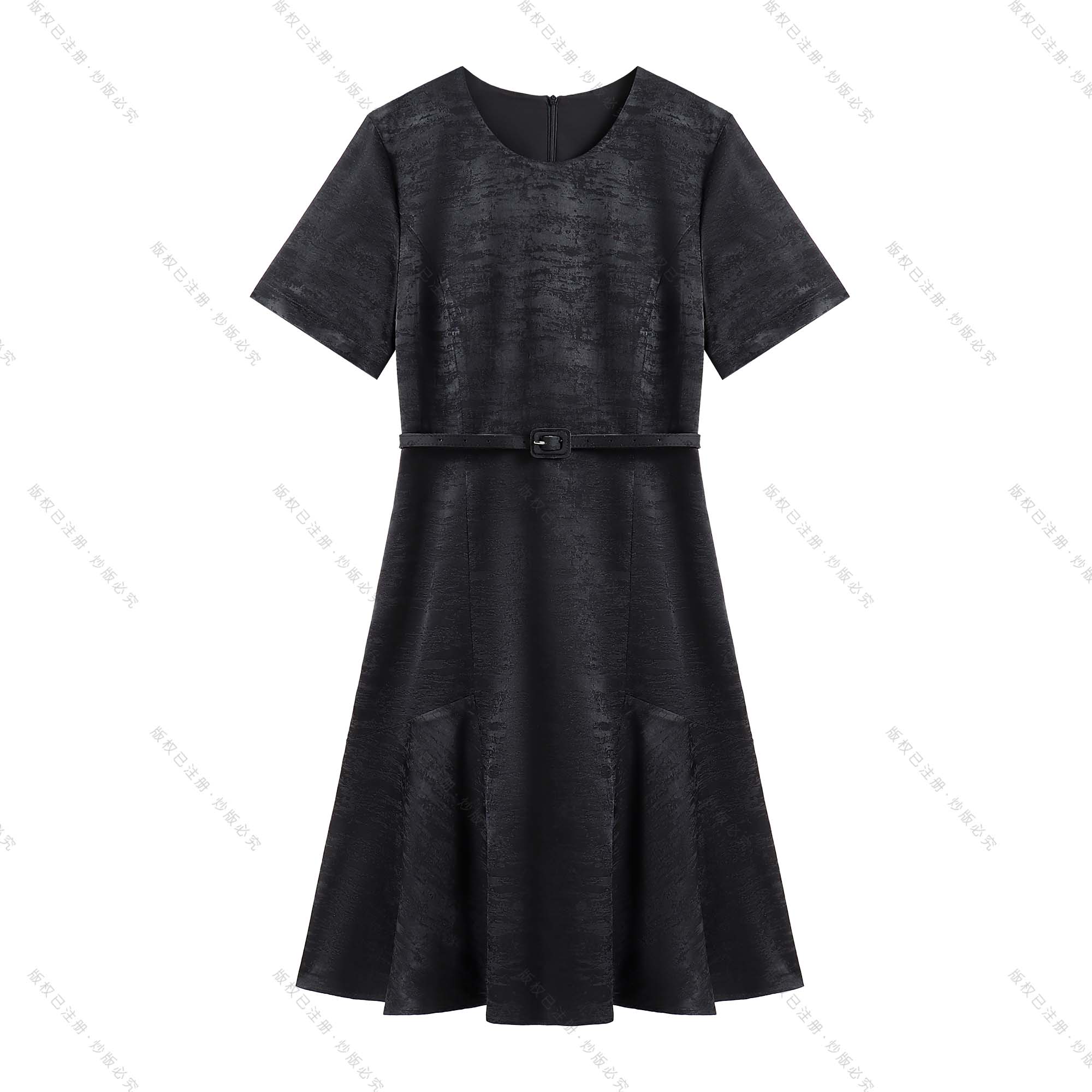 【南油虹姐 】夏季新款印花提花轻奢气质显瘦连衣裙小众