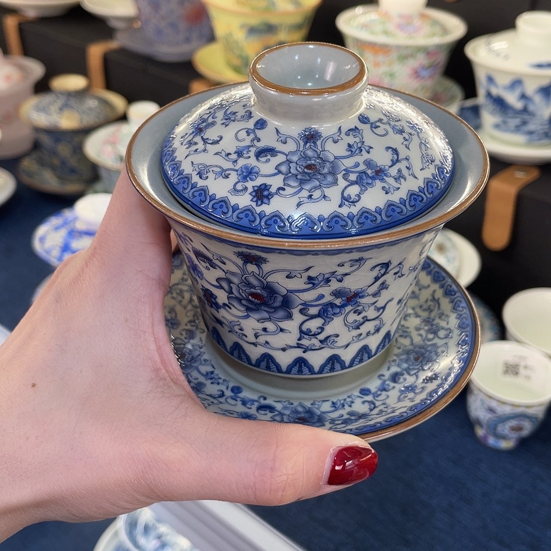 陶景德陶瓷盖碗茶具