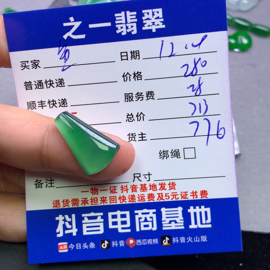 颈饰未镶嵌翡翠鱼*